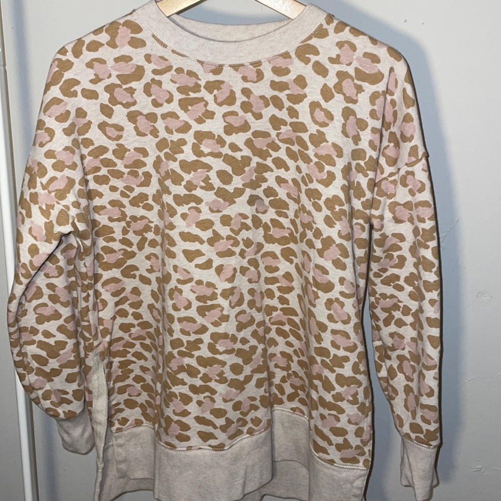 AERIE Leopard Print Sweatshirt